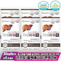 실리마린 밀크씨슬 대웅생명과학 간건강 도움 식물성캡슐 가네파워 6박스 비타민 비오틴 아연