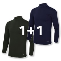 빌리언즈 중년남성티셔츠 아빠 40대 50대 목티 기모 보온 원플러스원