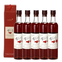 문경 레드인 오미자청 오미자 원액 엑기스 마시는 오미자, 1개, 03. 375ml 5병