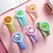 JJINSHOPPING 톡톡 LED 모기팔찌 유아 팔찌 스피너팔찌 6개묶음, 원형 랜덤 2개