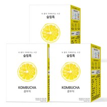 슬림톡 콤부차 레몬 15포 3박스 유산균 사과초모식초, 슬림톡 콤부차 3박스