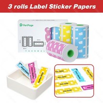 포스트잇 프린터 라벨링기 Peripage A6 종이 58mm 라벨 스티커 메모 컬러 포토 용지 롤, 3가지 색상 라벨2