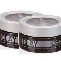 로레알 프로페셔널 맨 클레이 왁스 스트롱 매트 이펙트 50ml 2개 Homme Clay styling Wax Strong Matte