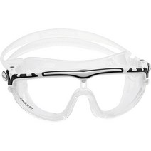 Cressi 스카이라이트 클리어-화이트/블루 투명 렌즈, Clear Lens, Clear/White/Black