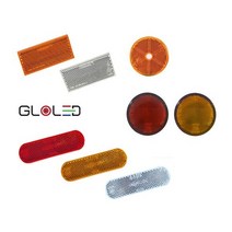 대성부품/반사판 리플렉터/원형/사각/타원형/검사/E마크/인증/유럽인증/자동차검사/화물차/대형트럭/트레일러/캠핑카/카라반/모터홈/47001/KM033Z/KM206/KM101/KM-0, 타원형리플렉터 KM206(황색)