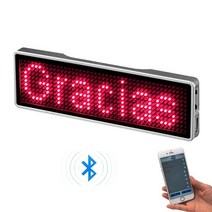 LED 전광판 스포츠 식당 커피숍 다용도 간판 충전식 블루투스 디지털 배지 휘장 이름, 빨간색