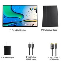 16 인치 25K 144Hz 휴대용 터치 보조 모니터, With protective case+JP 플러그