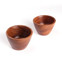 까사리코 우드 샐러드볼 원목 아카시아 보울 2P, 1세트