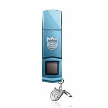 TOPMORE Phecda 지문 인식 USB3.0 플래시 드라이브 ID 보안 디스크 생체 인식기 메모리 스틱 1B 블루 & 실버, Blue Silver, 16GB