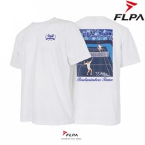 플라이파워 플파 굿에너지클럽 아이스 스포츠 배드민턴 티셔츠 화이트 FP-TS22107WH 요넥스 테크니스트
