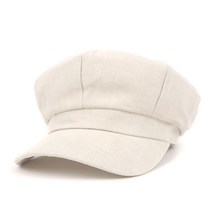 내츄럴 무지 린넨 뉴스보이캡