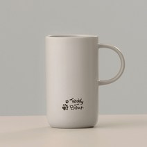 TR테디베어 로고 머그컵 350ml, 라이트그레이 x 1개, 1개