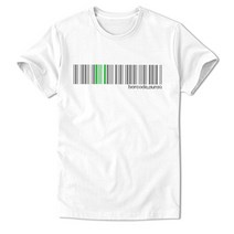 아우라큐 빅사이즈 바코드 반팔 티셔츠