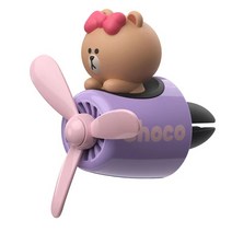 귀여운 차량용 방향제 블랙곰 곰돌이 케릭터방향제 선풍기형방향제 방향제 디퓨져 선풍기 자동차 악세사리, 초코