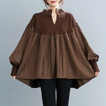 퀸앤조이 미녀77 우아한 플리츠 스웨터