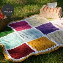 홈뜨개(김혜경니트아카데미) [패키지] 파스텔스퀘어블랭킷 (면사 19볼 + 도안)