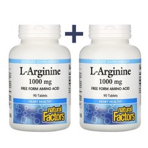 내츄럴팩터스 엘 아르기닌 1000mg 90정 1+1 아미노산 칼슘