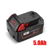 교체형 밀워키 전동 공구 배터리 전용 18V 5000mAh 리튬 이온 건전지 오리지널 48-11-1815 48-11-1850 48-11-1860 Z50, 01 1PCS 5.0Ah