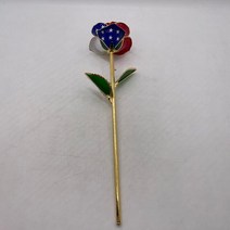 G029-1 11 인치 드라이 로즈는 발렌타인 데이 애인 선물 좋은 상자와 골드 도금 진주 붉은 색 장미를 만들, 01 only flower