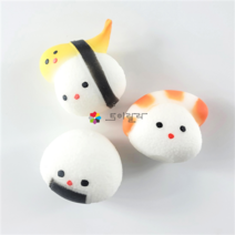 말랑이모음전 클레이 만두 찐빵 심쿵란 푸시팝 스퀴시 모찌 찐득이 주물럭 끈끈이 볼, 30.초밥 낱개 말랑이