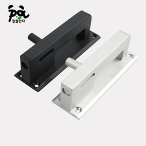 철물판다 피팅룸 오도시 겸용 손잡이 잠금장치 시건장치 걸쇠 걸고리 가구손잡이, 실버, 대, 전용아데