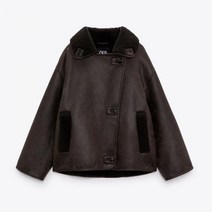 ZARA 인조 모피 퍼 일체형 무스탕 양면 자켓