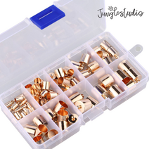 태슬캡 4mm~12mm SET (로즈골드 실버 흑실버 엔틱) / 태슬만들기 DIY, 로즈골드, 1개