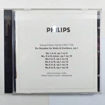 (중고CD) HANDEL/ 헨델 6개의 바이올린과 콘티누오를 위한 소나타/ 아르투르 그뤼미오/ 02년 라이센스/ 자켓 전면 파손/ 음반 상태 NM