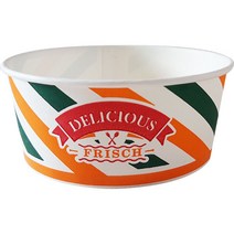 일회용 종이용기 인쇄 380cc 100개/분식용기/라면용기