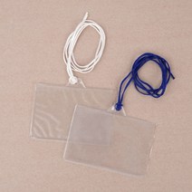 투명 PVC 행사 스태프 목걸이 이름표 출입증 방문증 관광 행사용 명찰 케이스 카드 사원증 줄 클립 신분증 학생증 교직원증 자격증 기자증 걸이 목걸이형 행사용, 줄색상, 파랑