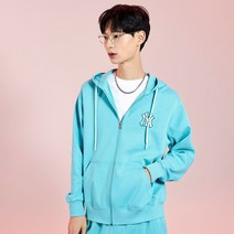 MLB 베이직 백빅로고 오버핏 후드 집업 NY (Turquoise) 703897