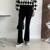 [네쥬] 여성 가을 겨울 골지 니트 슬림핏 데일리 부츠컷 팬츠