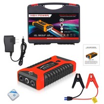 자동차배터리충전기 차량점프배터리 99800mah 1200a 자동차 점프 스타터 전원 은행 배터리 충전기 부스터 led 조명 시작 장치 12v 가솔린 디젤 자동차, 간단한 20000mah