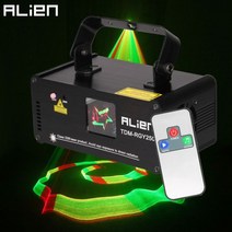 ALIEN-원격 3D 250mW RGY DMX512 레이저 스캐너 프로젝터 라이트 DJ 디스코 파티 크리스마스 전문 무대 조명 효과 쇼 라이트, 영국 플러그