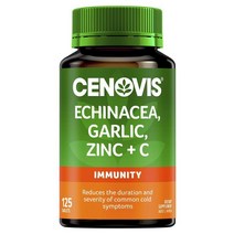Cenovis Echinacea 갈릭 Zinc & C- with 비타민 C for Immune Support- 125 테블렛 호주약국상품 1개