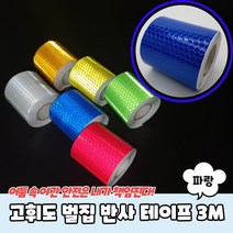 고휘도 벌집 반사 테이프 5cm x 3m 파랑, 상세페이지 참조