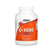 NOWFOOD 나우푸드 아스코르브산 비타민C 1 000mg 500정 베지캡슐 시트러스 바이오플라보노이드 100mg 함유