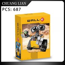 디즈니 월 E 영화 픽사 로봇 피규어 테크니컬 21303 블록 브릭 용 생일 선물 키덜트 CHUANGLIAN, 687PCS-With box