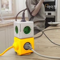아이정 파워큐브 올컬러 5구 1.5M 옐로우 멀티탭 콘센트, 단일옵션