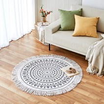 모던하우스 프린티드 타슬 원형러그 인디언 R100 CB3523006
