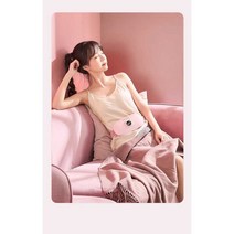 복부 온열 마사지기구, 핑크(디지털 디스플레이 + 3단 온도 조절)