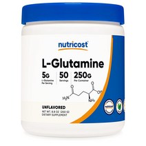 Nutricost L-Glutamine 뉴트리코스트 L 글루타민 파우더 250g, 1개, 기본