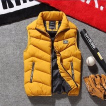 축구패딩조끼 세련된 재킷 남성 민소매 재킷 가을 겨울 캐주얼 코트 남성 면화 남성 39 두꺼운 8xl 34