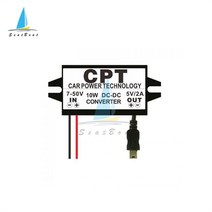 시거잭 인버터 차량용 DC-DC 12V 24V 48V 5V 2A 10W 자동차 전원 변환기 마이크로 미니 USB 스텝 다운 전압 공급 장치 출력 어댑터 DC 7-50V, [05] Mini USB