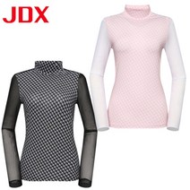 JDX 제이디엑스 22년 여름맞이 신상품! 여성 매쉬 패치 패턴 하이넥 티셔츠 X2TLT6467_pt