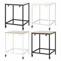 이케아 TROTTEN 트로텐 테이블 80x80/이동식/보조테이블/후크걸이/협탁, 화이트_894.296.06