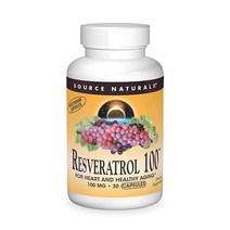 SOURCE NATURALS 레스베라트롤 100mg 식물성 캡슐 30개, 30 캡슐