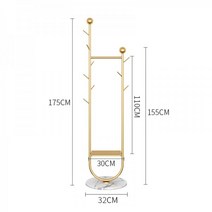 행거 설치 부품 스탠드옷걸이 키다리행거 알고트 101013 침실 코트 랙 플로어 걸이 옷걸이 대리석 가정용 수납 모던, 02흰색 대리석 스트립이 있는 U