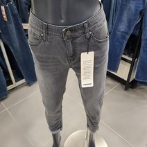 잠뱅이 여성 그레이 오비안밴드 다트포인트 바이오스톤 솔트워싱 봄 청바지 AN1DBF253
