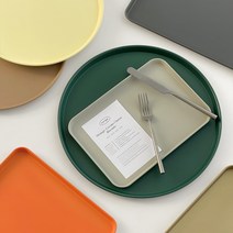 논슬립 카페트레이 무광 파우더 철제 사각/원형 10color 메탈쟁반 국산 감성 카페 주방, 사각(M) 골드